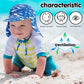Simplikids Toddler Sun Hat Upf 50+ Uv Ray Sun Protection Hat Baby Sun Hats W/Neck Flap Infant Sun Hat For Baby Beach Hat,Shark,0