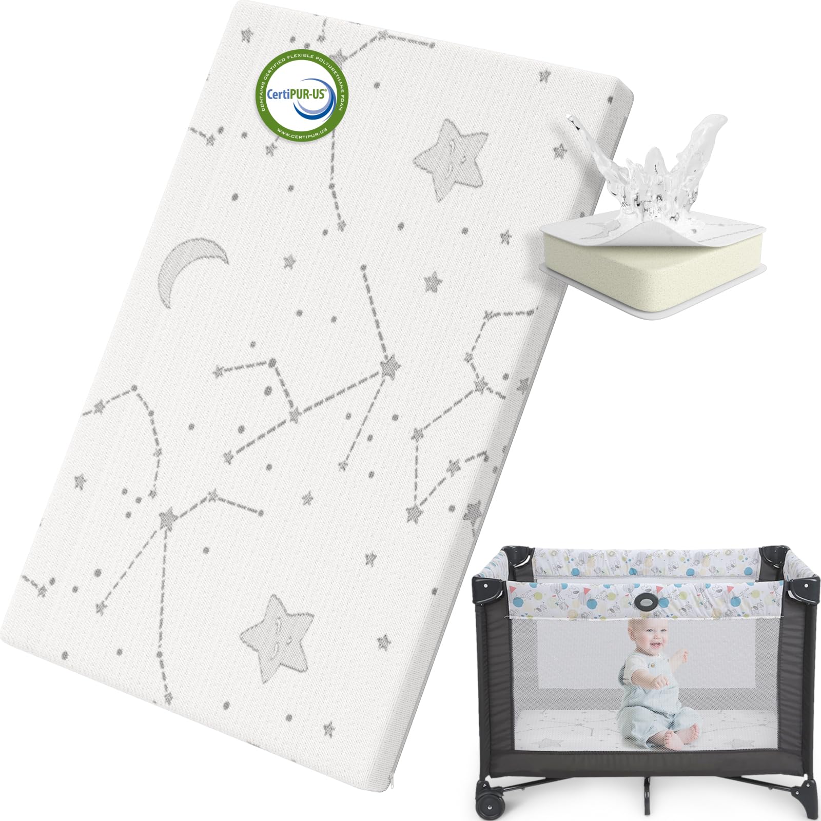 Yening Cotton Mattress - Handmade Ogranic Cotton Floor Mattress | Mattress Single Bed 4X6 | Gadda Play Mattresses (Organic White