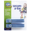 Baby Buddy Secure-A-Toy, Adjustable Pacifier And Teether Strap For Stroller, Highchair, And Car Seat, Blue With Brown Stitch, 2