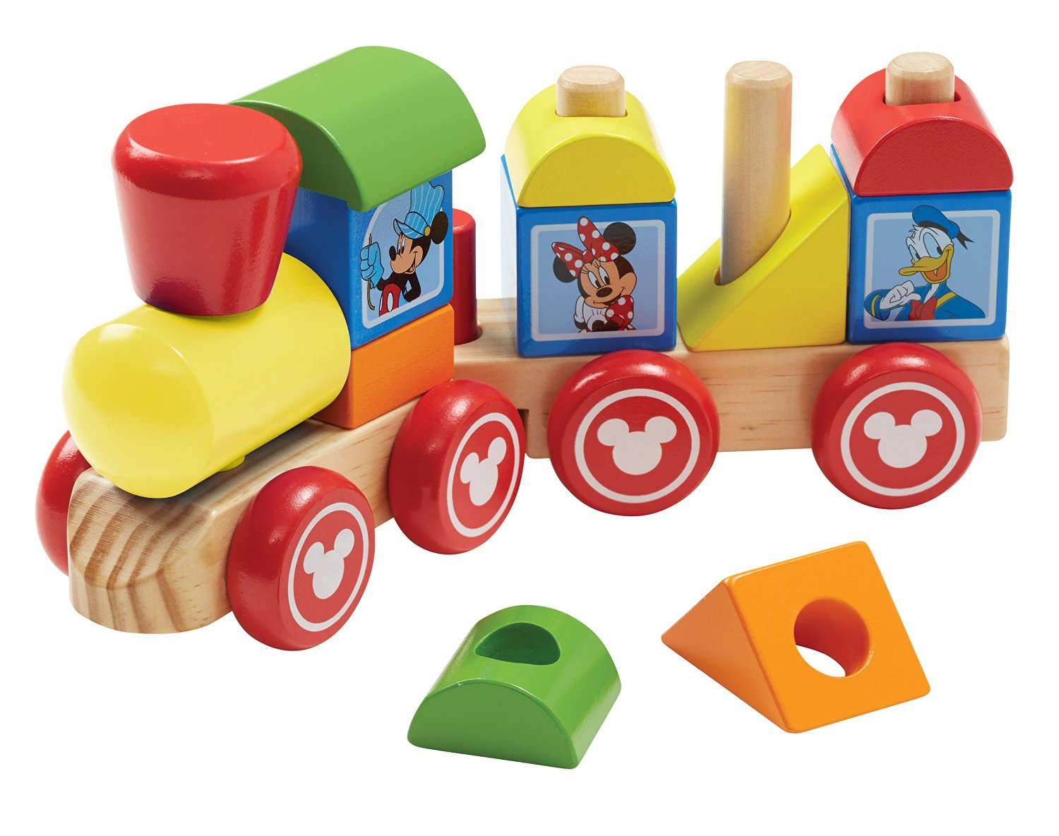 Melissa & Doug Disney Mickey Mouse and Friends Wooden Stacking Train (14 pcs)