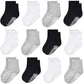 Grpskcos Toddler Boys Girls Non Slip Socks 12 Pairs Anti Skid Sticky Baby Socks Cotton Socks For 0-5 Years Little Kids Infants (