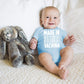Made In Vachina - Funny Cute Infant Creeper Short Sleeve Bodysuits Infant Funny Baby Romper(Light Blue, 12 Months)