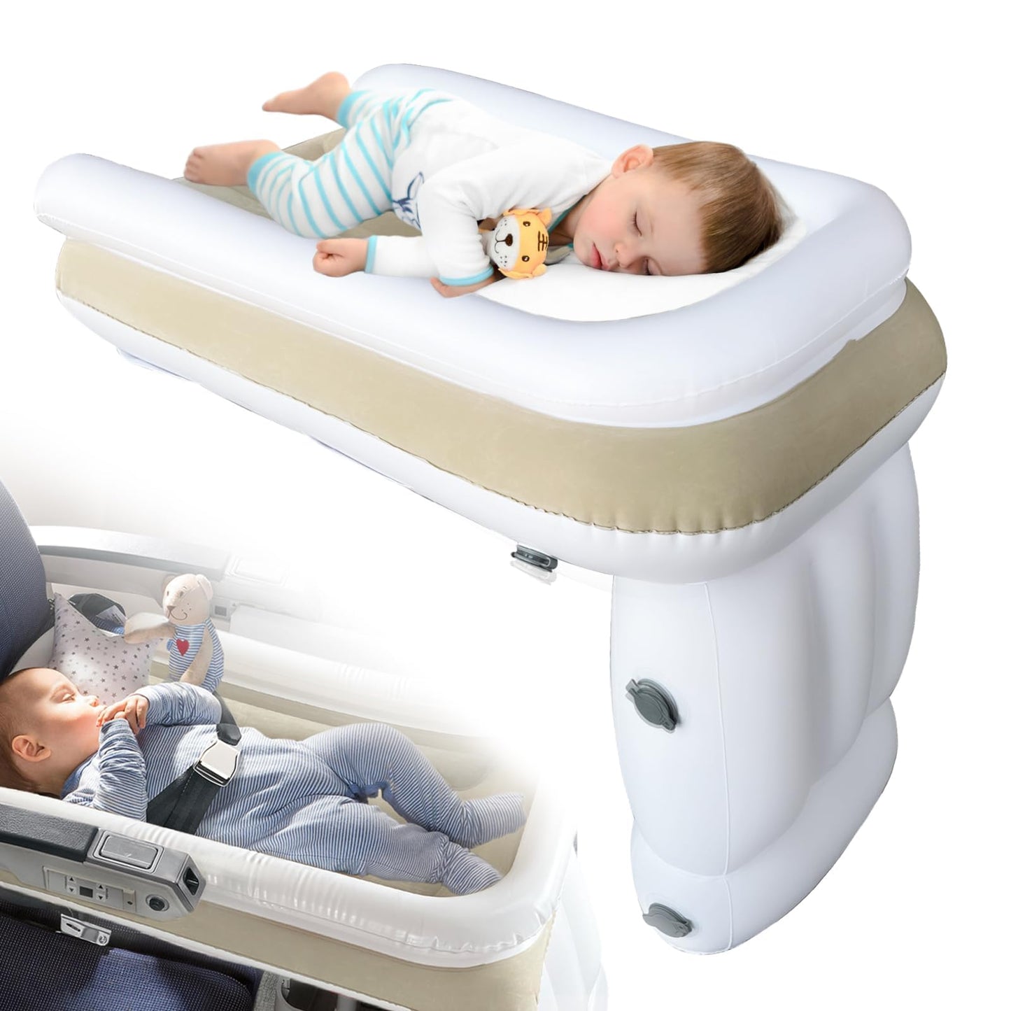 JUANWAN Bed Toddler Travel Bed - Airplane Bed Airplane Seat Extender Toddler Bed Belt Toddler Travel Bed for Train Airplane Car2
