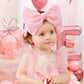 Yanjie Baby Girl Headbands - Red Bow, Pink Toddler Headband, Nylon Hair Bows & Accessories For Newborn Girls & Infants 0-6 Month