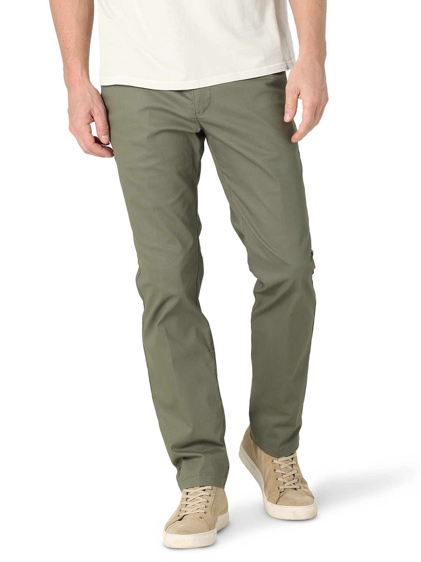 Lee Mens Performance Series Extreme Comfort Slim Pant, Muted Olive, 32W X 30L