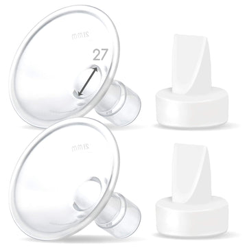 Maymom Pump Valve & Myfit 27Mm Shield Compatible With Lansinoh Breast Pump Signature Pro/Smartpump/Manual Breast Pump. Replace L