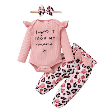 Olluisneo Toddler Baby Girl Clothes Infant Outfits Floral Long Sleeve Shirt Pink Pant Set Winter Baby Girl Clothes 12-18 Months