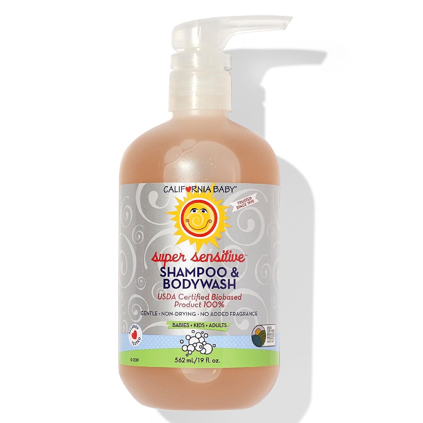California Baby Super Sensitive Baby Shampoo + Baby Wash | 100% Plant-Based | Unscented Body Wash For Sensitive Skin | Hypoaller