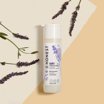 The Honest Company Silicone-Free Conditioner | Gentle For Baby | Naturally Derived, Tear-Free, Hypoallergenic | Lavender Calm, 1