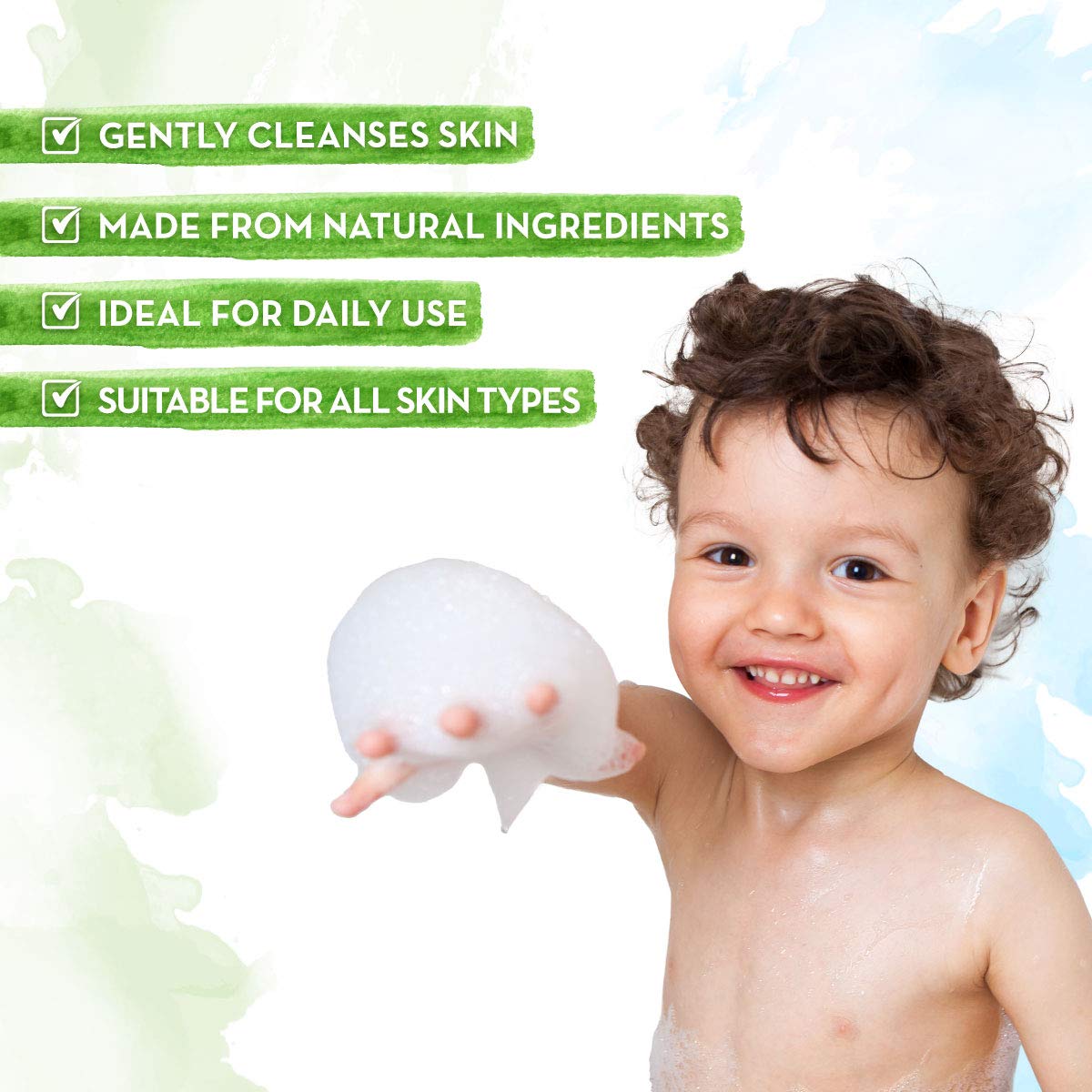 MAMAEARTH Brave Blueberry Kids Body Wash | Gently Cleanses Delicate Baby Skin | Fun Bathing with Fruity Essence | Tear Free & No