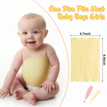 Cutecrop 10 Pcs Baby Belly Band Elastic Gtube Belt Double Layer Belly Button Cover Cotton Gtube Cover Umbilical Hernias Belt For