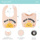 The Peanutshell Terry Baby Bib Set For Boys Or Girls | Unisex 10 Pack Feeding, Teething, Drooling Hello Sunshine