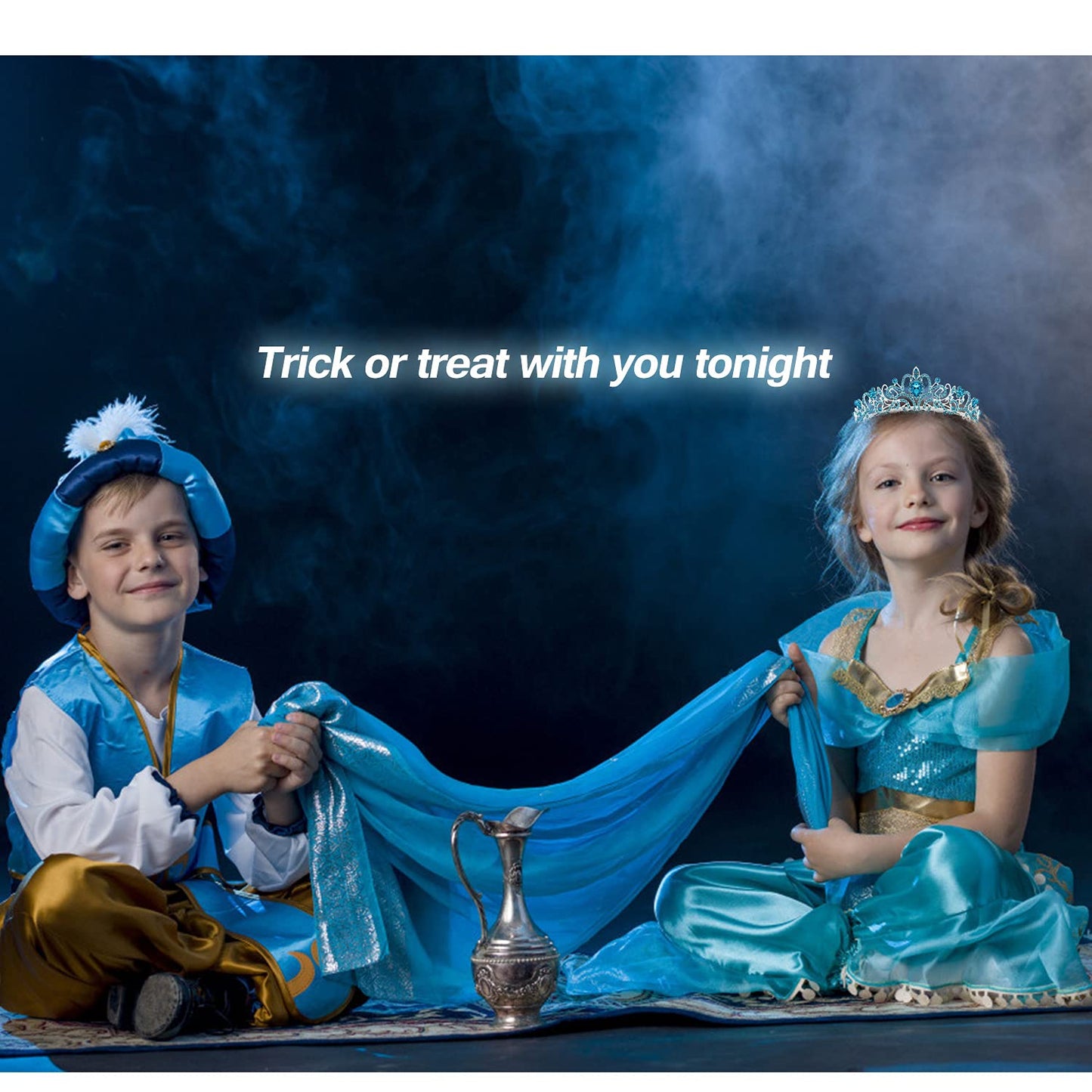 Blue Princess Birthday Crown - Happy Birthday Tiara Headband & Decoration