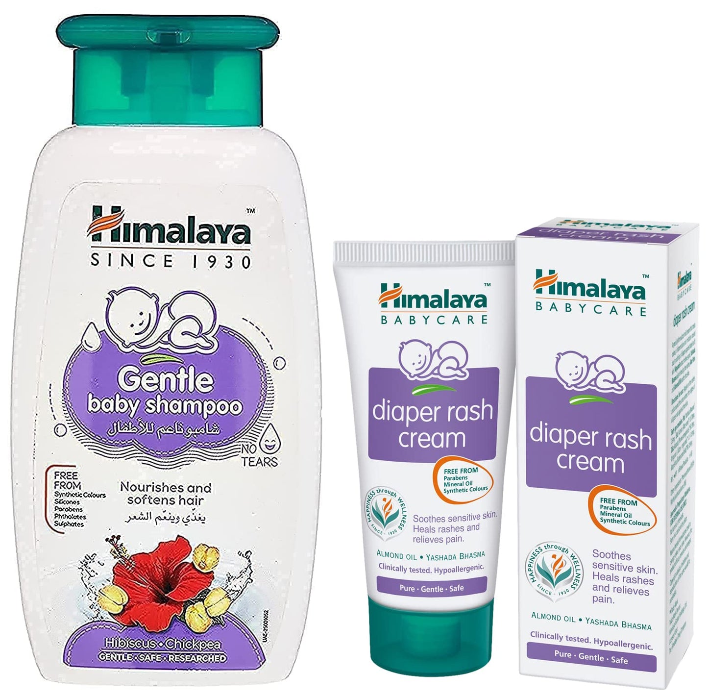 Himalaya Gentle Baby Shampoo (200Ml) & Himalaya Diaper Rash Cream, 50G