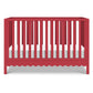 Davinci Sammy Scallop 4-In-1 Convertible Crib In Strawberry Red, Greenguard Gold Certified