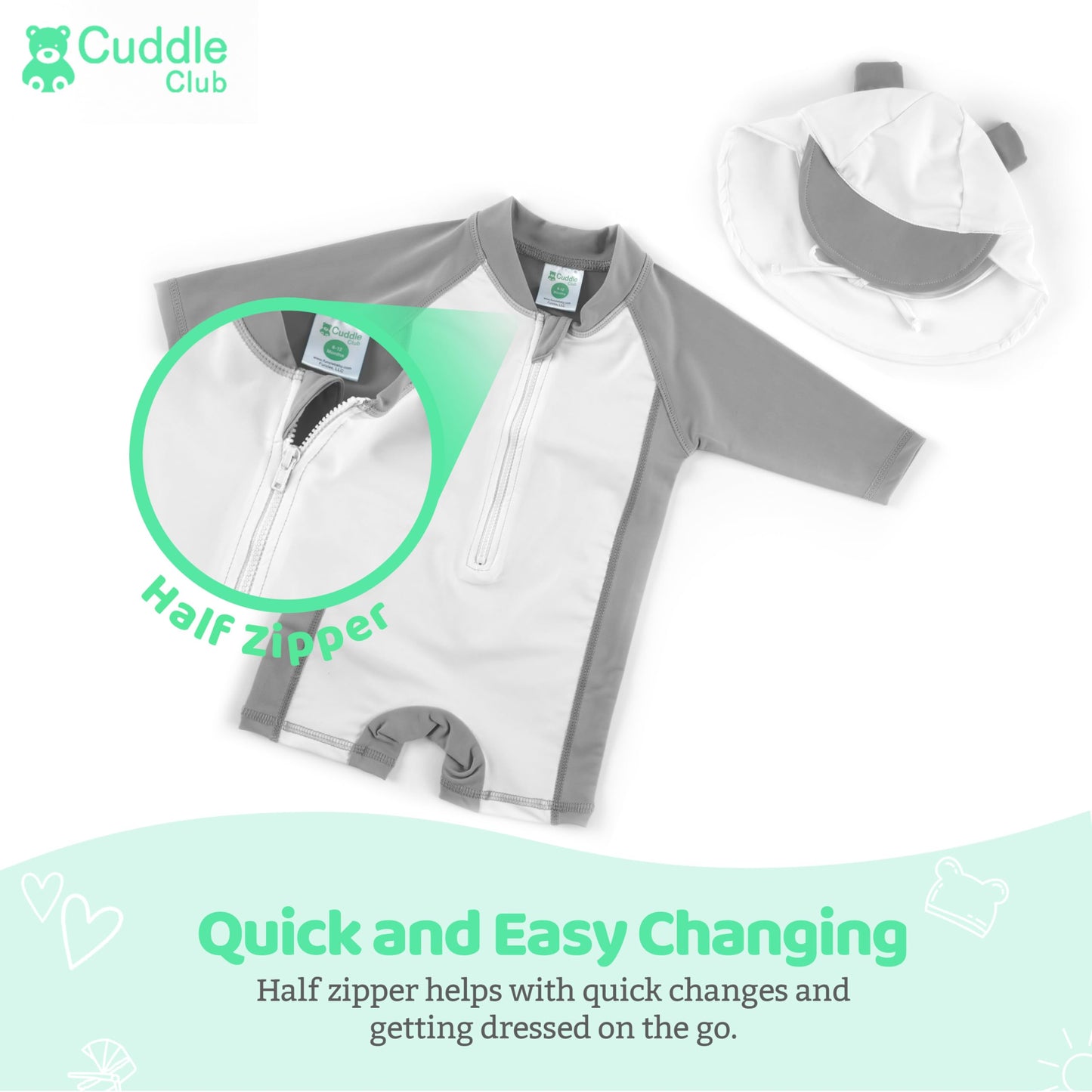 Cuddle Club Baby And Toddler One-Piece Swimsuit
