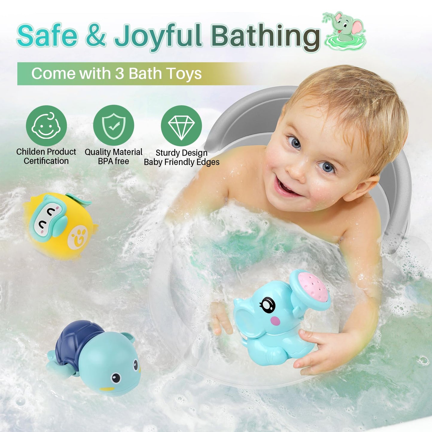 Inaya Baby Bath Seat For 6-24 Months, Non-Slip, Safe And Comfortable Tub Chair For Sitting-Up Infants, Open Design - Essential B