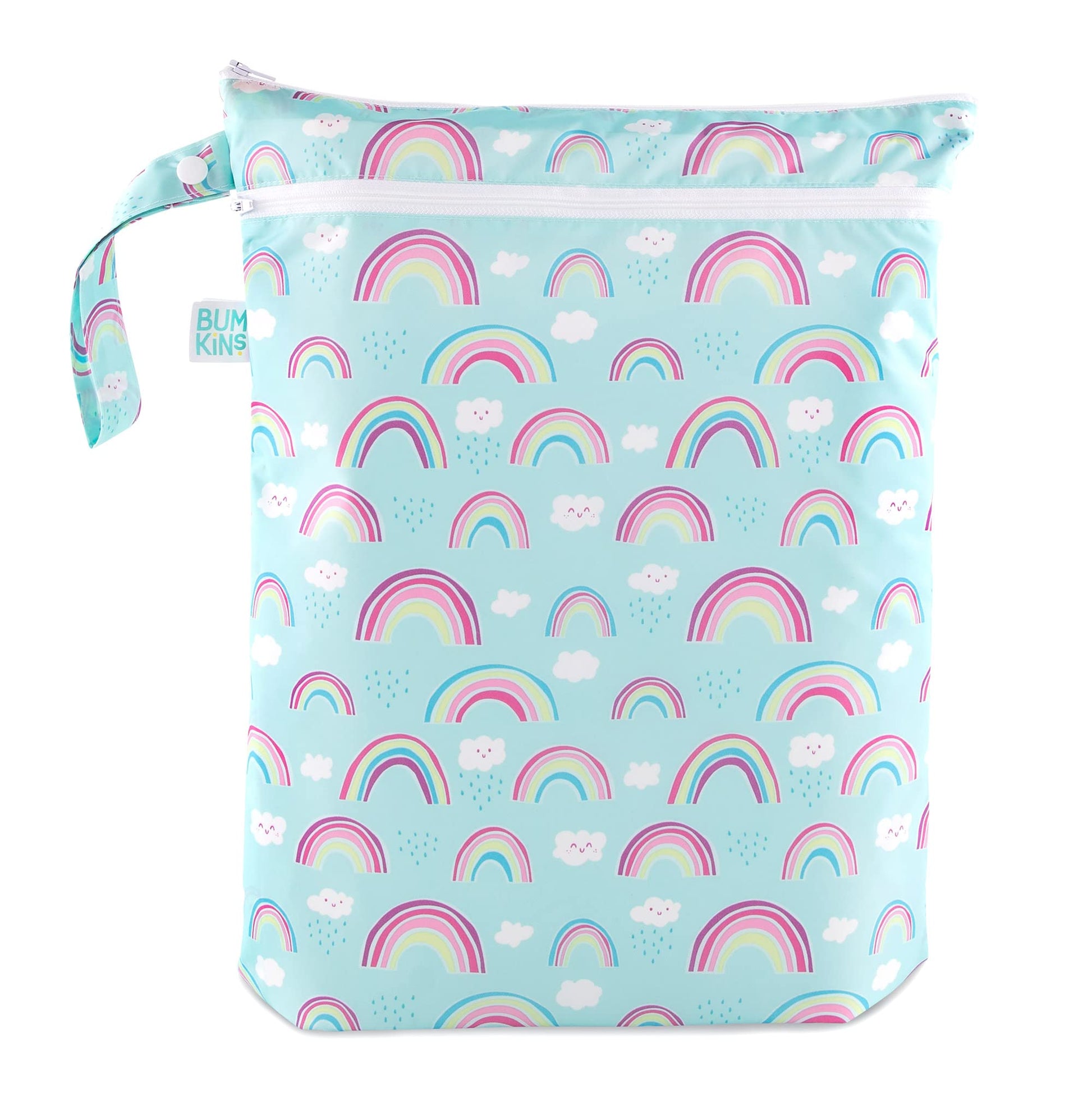 Bumkins Waterproof Wet Dry Bag for Baby, Travel, Swim Suit, Cloth Diapers, Pump Parts, Pool, Gym Clothes, Toiletry, Strap to Str