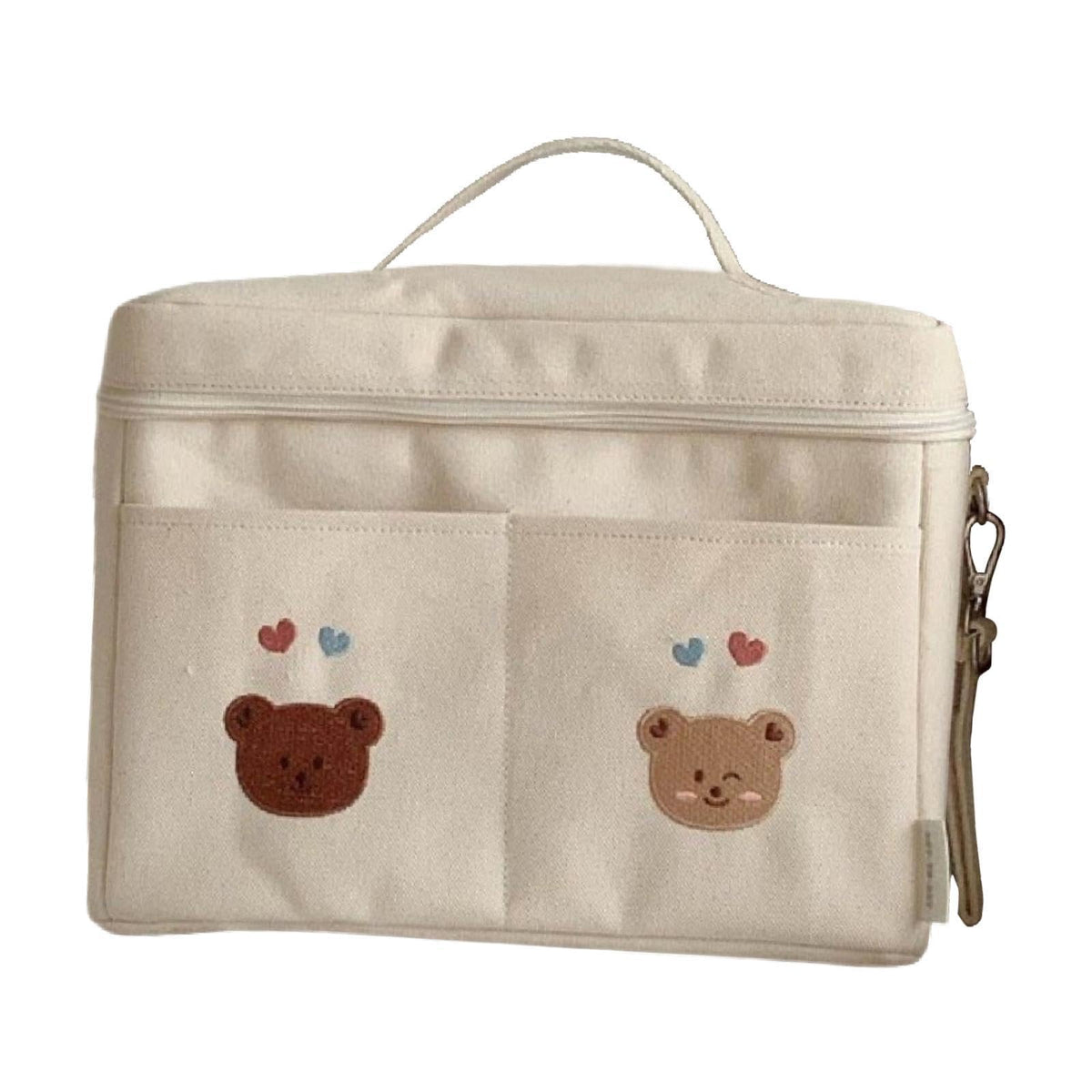 SECRET DESIRE Baby Diaper Bag Stylish Storage Bag Baby Stroller Bag for Bottle Diaper Toys Two Bear White|Baby|Strollers & Acces