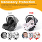 Orzbow Infant Car Seat Cover Liner, Universal Fit Carseat Protective Cover, Made Of 100% Cotton - Breathable Prevent Wear & Dirt