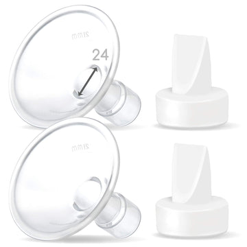 Maymom Pump Valve & Myfit 24Mm Shield Compatible With Lansinoh Breast Pump Signature Pro/Smartpump/Manual Breast Pump. Replace L