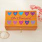 Let 'S Make Memories - Personalized Children 'S Keepsake Box - All Her Treasures With Lock & Key - Customize With Name Or Any Me