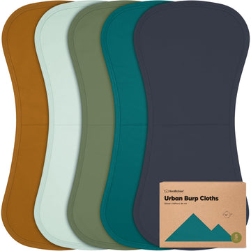 Organic Burp Cloths For Baby Boys & Girls - 5-Pack Super Absorbent, Soft & Plush, Newborn Milk Spit Up Rags, Unisex Burpy Cloth