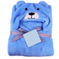 naughty baby Soft Towel for Baby Boys and Baby Girls, Baby Towel, Bathrobe Hooded Blanket Wrapper (Blue Pinkk Combo Baby Towel)