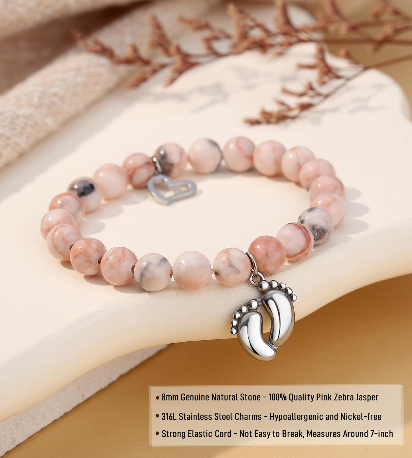 Tony & Sandy New Mom Gifts For Women, Mom To Be Gift, First Time Mom Gifts, Pink Bracelet Mommy Mother To Be Gifts For 1St Time