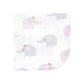 Hudson Baby Unisex Baby Flannel Cotton Washcloths, Lilac Elephants 12 Pack, One Size