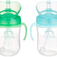 Amazon Brand - Mama Bear Silicone Weighted Straw Sippy Cup, 9 Ounces, Pack Of 2, Blue/Green