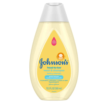 Johnson'S Baby Head-To-Toe Gentle Baby Body Wash & Shampoo, Tear-Free, Sulfate-Free & Hypoallergenic Bath Wash & Shampoo For Bab