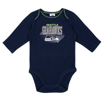 Gerber Unisex Baby Nfl (Pack Of 2) Long Sleeve Onesie Bodysuit, Team Color, 18 Months