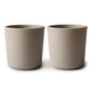 Mushie Dinnerware Cups For Kids | Made In Denmark, Set Of 2 (Vanilla)
