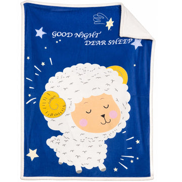 MOM CARE Fleece Winter Blanket for Newborn Baby Soft Warm Fluffy Cozy Double Layered Pack of 1 Creame for 02 Years