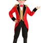Ringmaster Costume For Kids | Child Circus Costume Includes Tailcoat Jacket, Vest, Bow Tie, Hat, And Boot Covers Red
