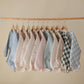 mushie Long Sleeve Baby Bib | Mess Free & Waterproof Fabric for Toddlers | Adjustable Fit for Ages 6-24 Months (Retro Stripes)