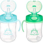 Mama Bear Sippy Cup, Silicone, 9 Ounces | Weighted Straw | Pack of 4 | Blue/Green