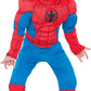 Party City Classic Spider-Man Muscle Halloween Costume For Toddler Boys, Marvel Comics, 2T, Includes Jumpsuit And Mask