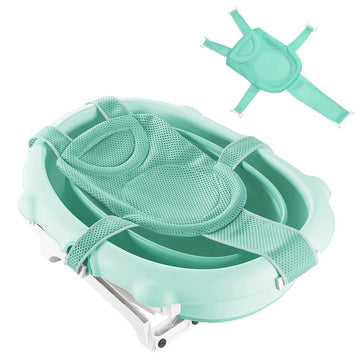 Baby Bath Seat Support Net Soft Headrest Baby Bath Cushion Pad, Breathable Newborn Infant Bathtub Shower Mesh Mat, Adjustable Sh