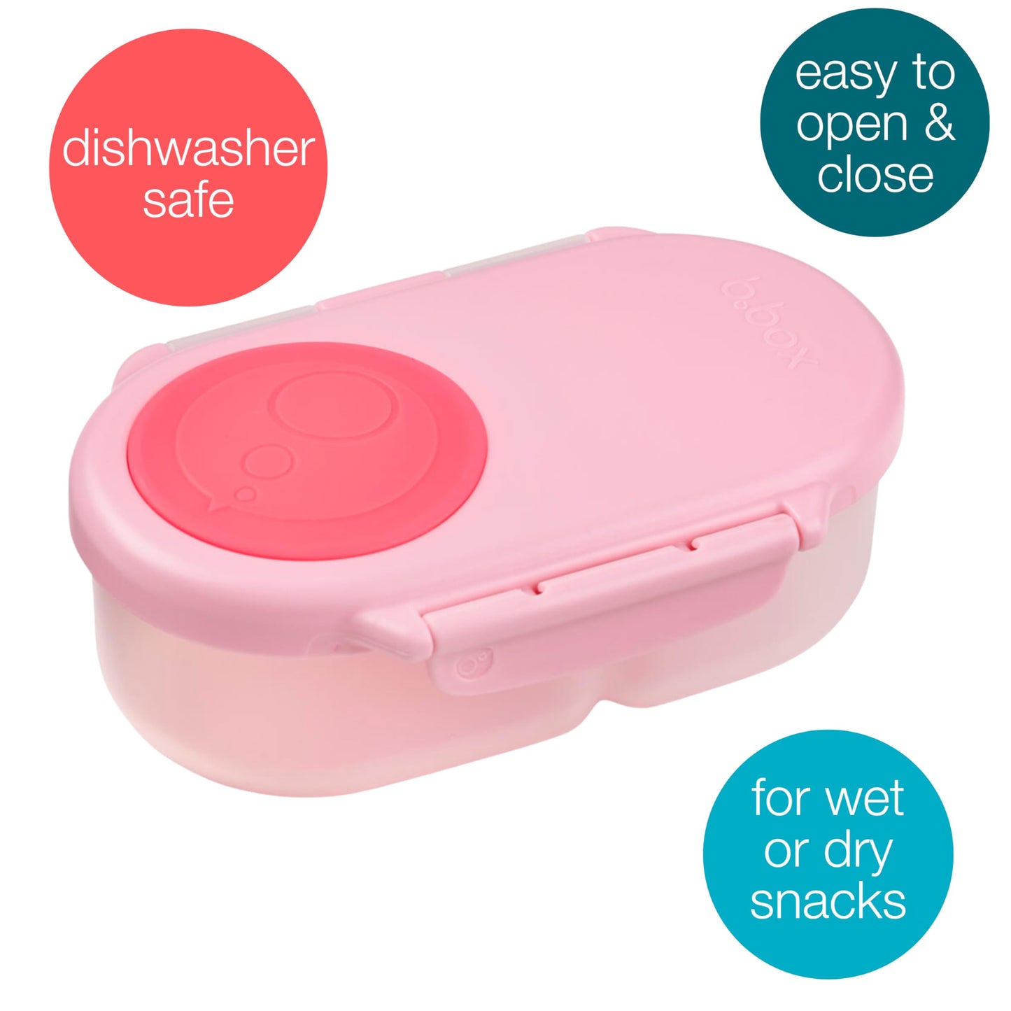 B.Box Snack Box For Kids & Toddlers: 2 Compartment Snack Containers, Mini Bento Box, Lunch Box. Leak Proof, Bpa Free, Dishwasher