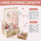 Wooden Baby Shower Crate Closet Set With 10 Hangers, Baby Clothing Rack,Shower Party Basket With Handle And Swing, Large Capacit