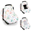 Car Seat Cover for Babies, Baby Car Seat Cover with Breathable Mesh Peep Windows, Windproof Infant Car Seat Canopy Covers for Gi