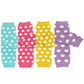 Allydrew 4 Pack Baby Leg Warmer Set & Toddler Leg Warmer Set For Boys & Girls, Dots Baby Blue, Hot Pink, Yellow, Orchid