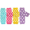 Allydrew 4 Pack Baby Leg Warmer Set & Toddler Leg Warmer Set For Boys & Girls, Dots Baby Blue, Hot Pink, Yellow, Orchid