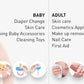Destalya Baby Cotton Pads For Diaper Change | Large Cotton Squares For Sensitive Skin | Disposable Cleansing Wipes | Soft Washcl