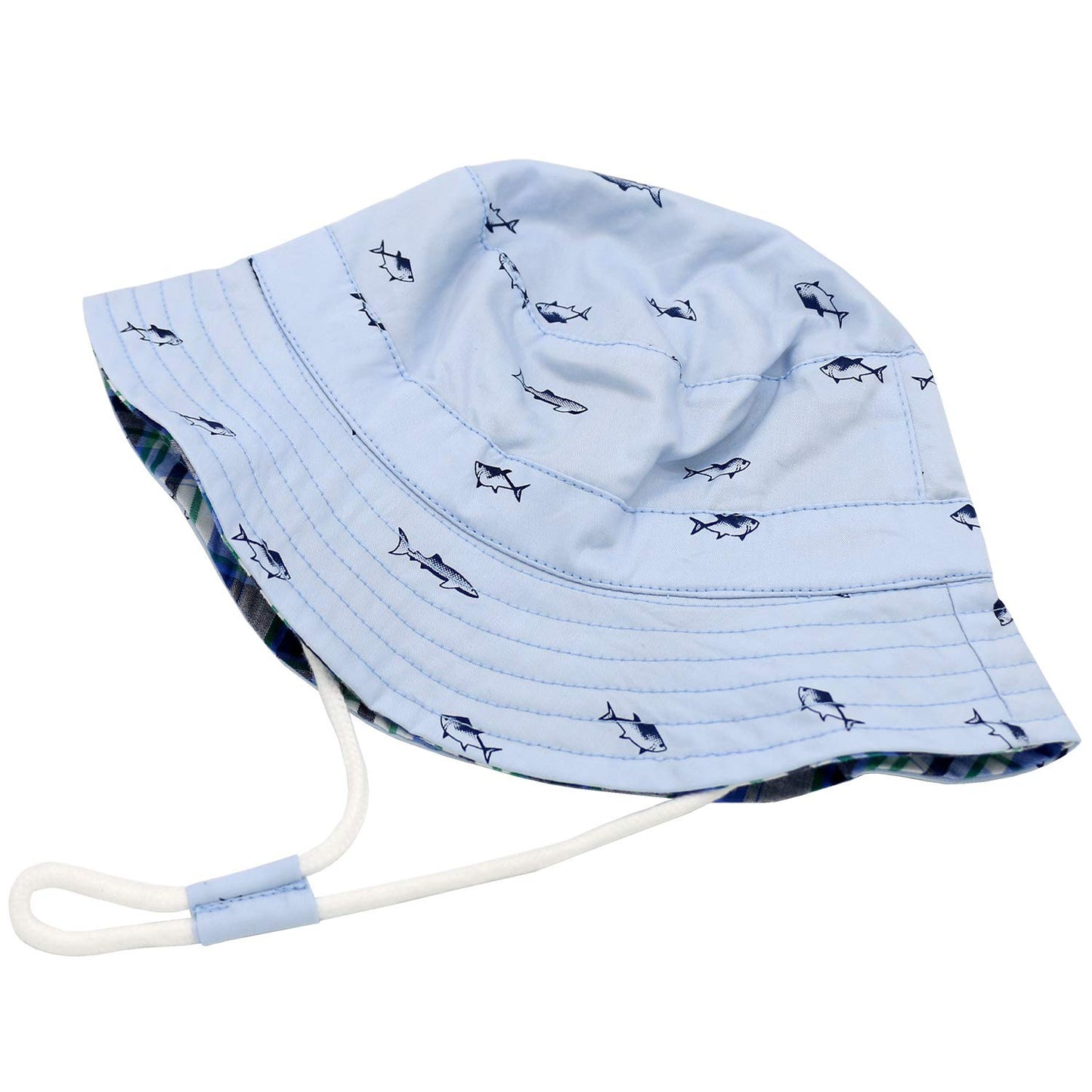 Sarfel Baby Sun Hat Toddler Summer Hats Upf 50+ Baby Bucket Hat Kids Beach Hats For Baby Boys Blue 18.9 '(48Cm)/6-12 Months
