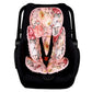 Pink Infant Car Seat Head Body Support Pillow, Hnhuaming 2-In-1 Reversible Carseat Insert,Soft Cushion For Stroller, Swing, Boun