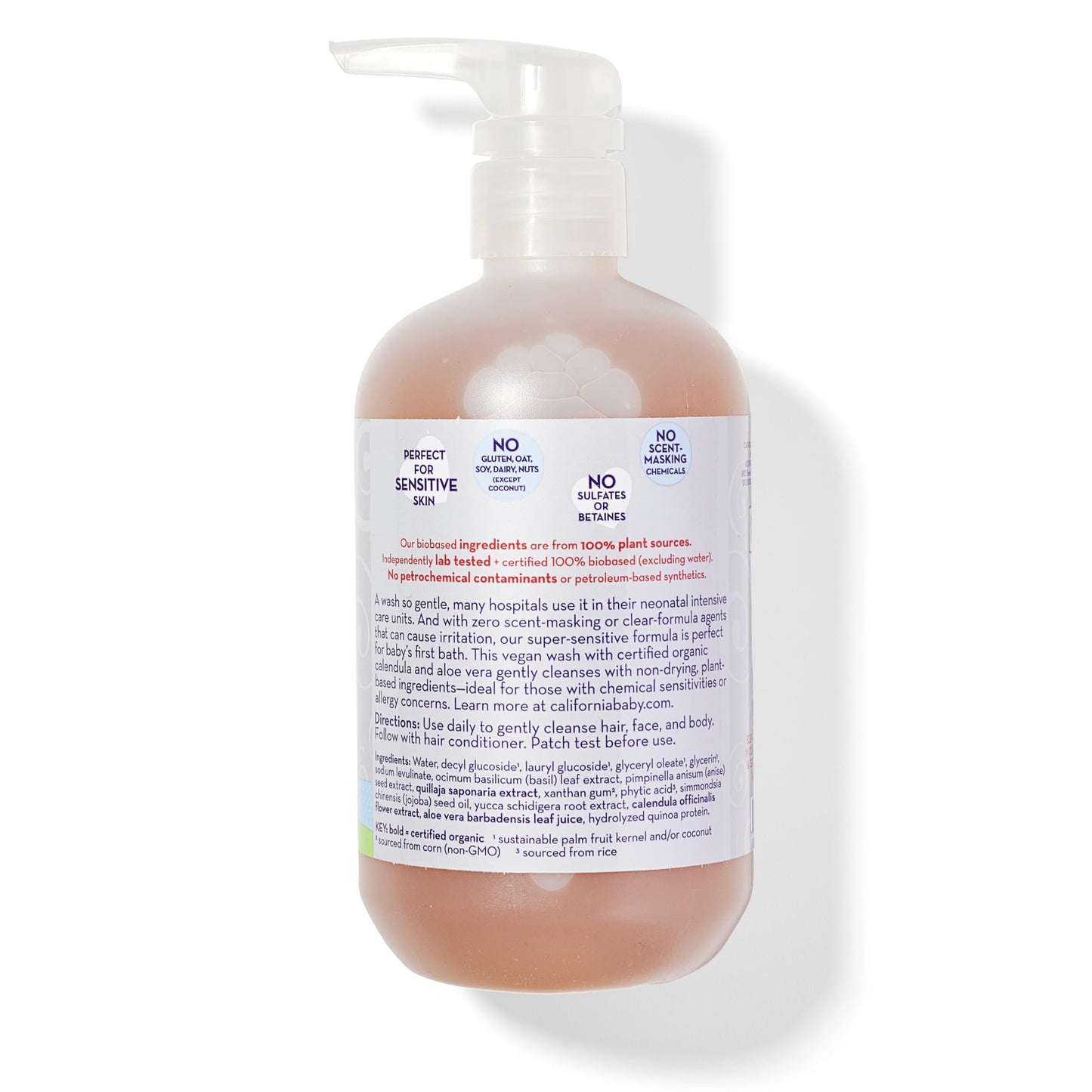 California Baby Super Sensitive Shampoo & Bodywash + Hair Conditioner | 100% Plant-Based | Hypoallergenic | 19Oz Fragrance Free