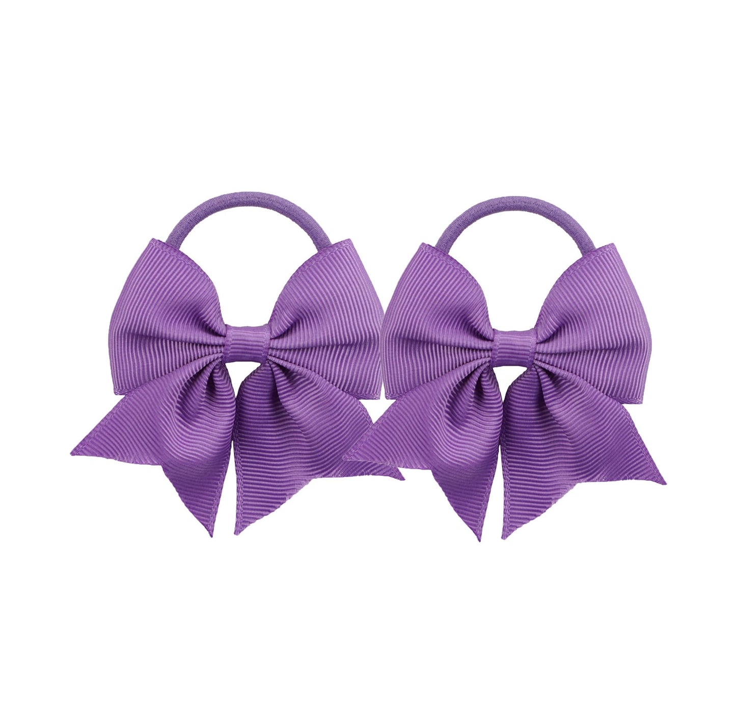 LDDCX Baby Girls Hair Ties with Bows for Toddler Ponytail Holders Small Hair Accessories (Purple, 2PCS)